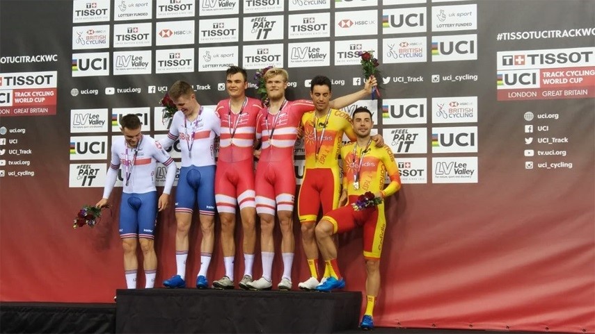 Doble éxito del vila-realense Sebastián Mora en el campeonato del mundo de ciclismo en Londres
