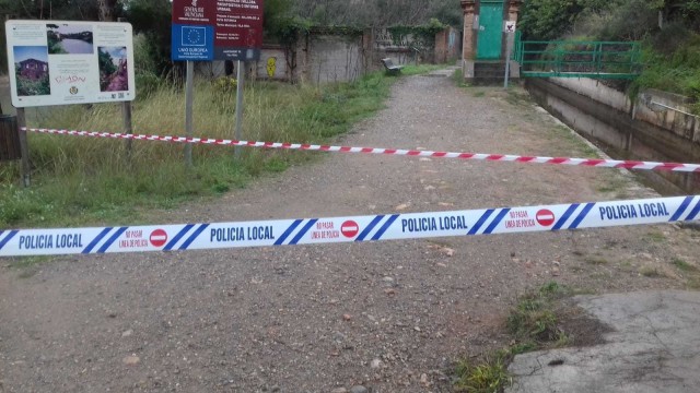 Cortan la vía verde que transcurre junto al río Millars en Vila-real por unos desprendimientos