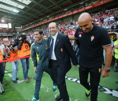 Marcelino regresa al estadio El Molinón tras la polémica del final de la Liga 15-16