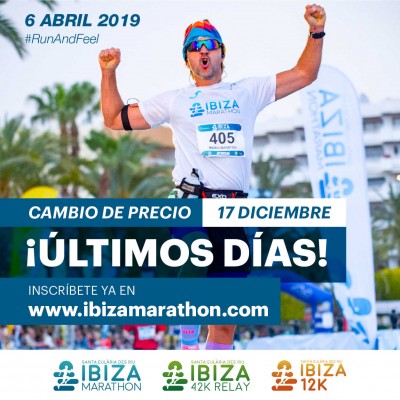Ibiza Marathon, Ibiza 42K Relay e Ibiza 12K cambian su precio el próximo lunes 17 de diciembre