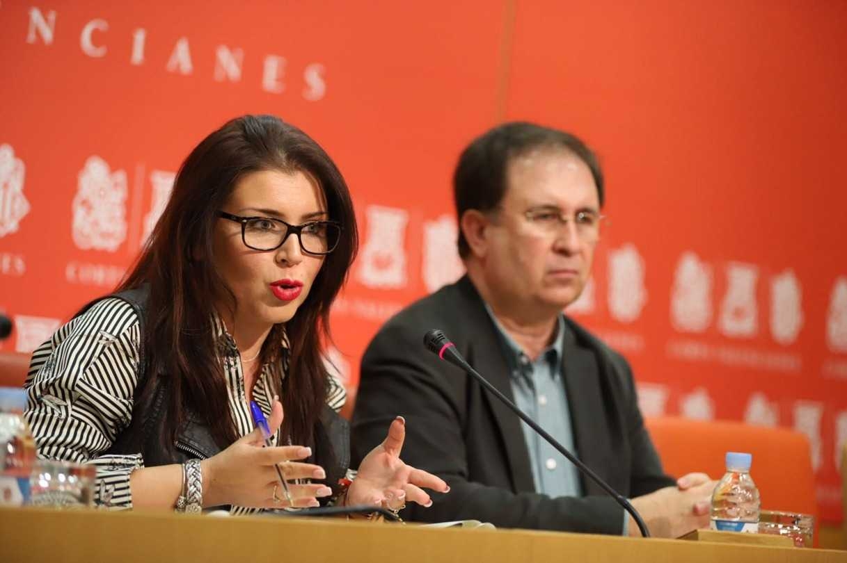 La síndica de Ciudadanos, Mari Carmen Sánchez, y el portavoz adjunto, Juan Córdoba - 
