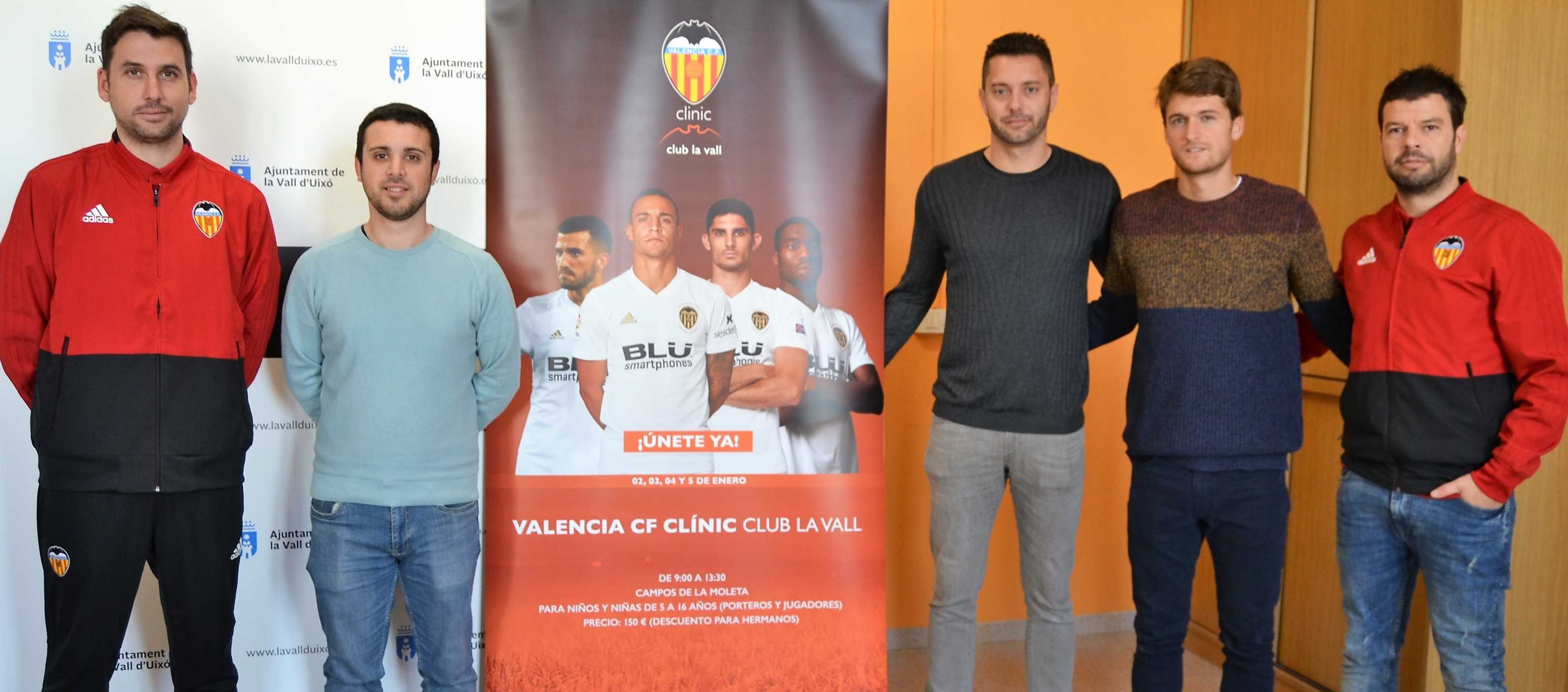 Club La Vall, Valencia CF y consistorio presentan el Clínic de Navidad, uno de los tres de la Comunitat