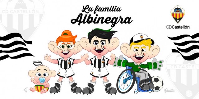 El Castellón presenta a sus mascotas virtuales: La 'Familia Albinegra'