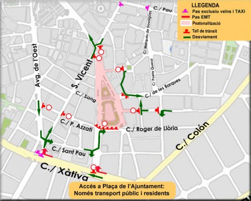 València se cierra al tráfico este domingo por las carreras populares y manifestaciones