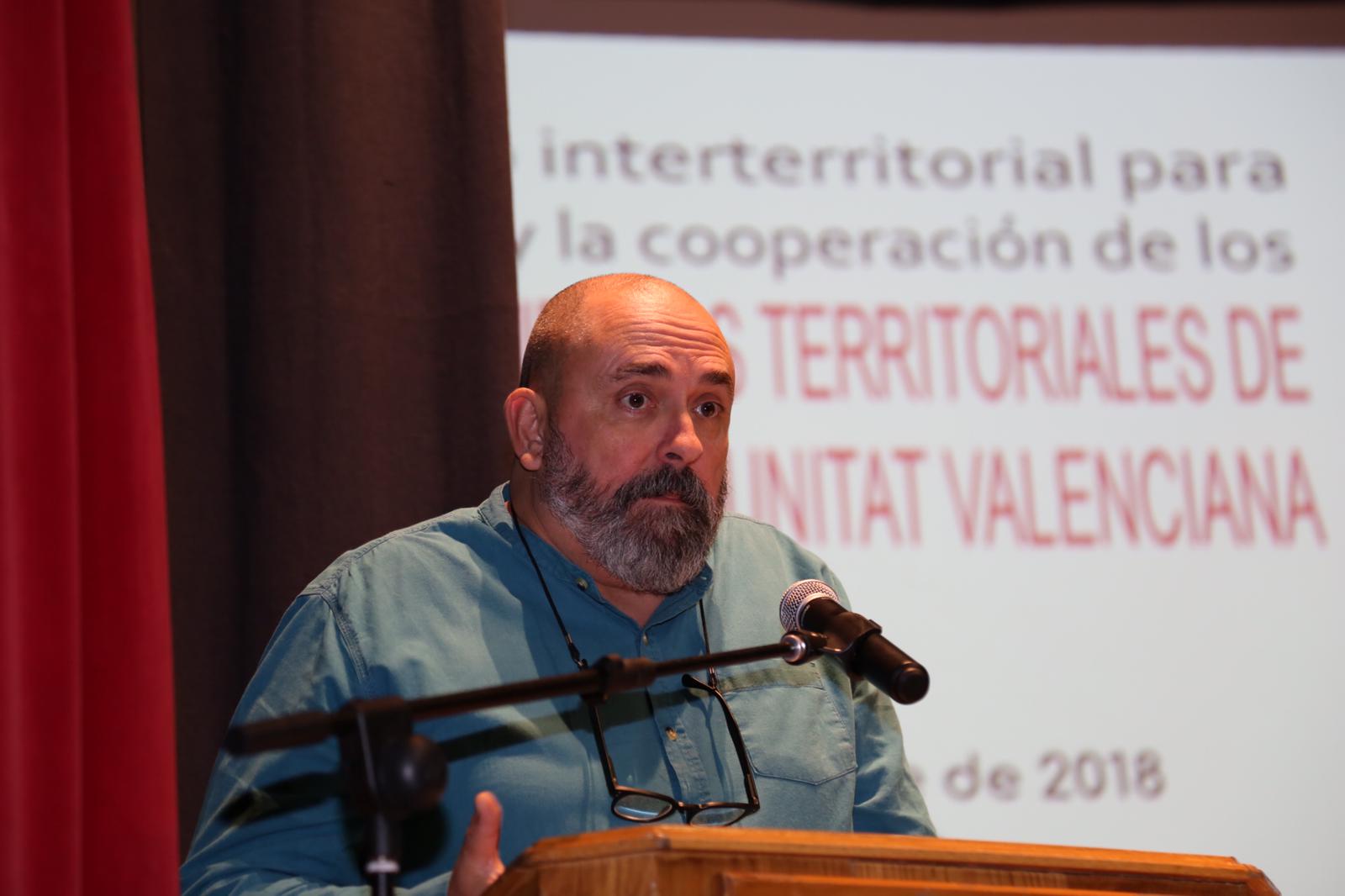 Enric Nomdedeu durante su intervención en la feria 'Castelló Crea Ocupació'. - 