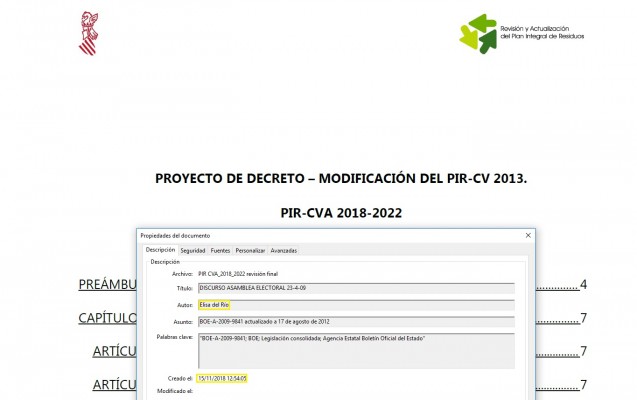 Errores informáticos y suspicacias ecologistas en la elaboración del Plan de Residuos