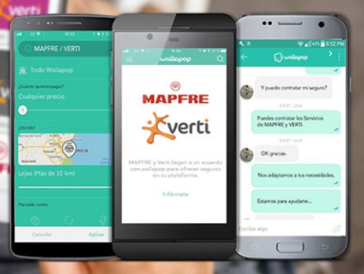 Mapfre y Verti llegan a un acuerdo con Wallapop para ofrecer seguros en su plataforma