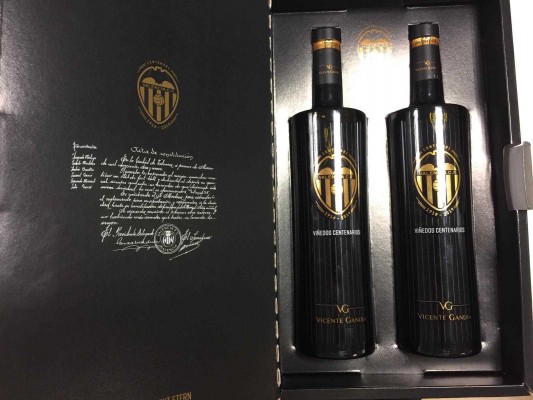 Ya está aquí el vino del Centenario del Valencia CF