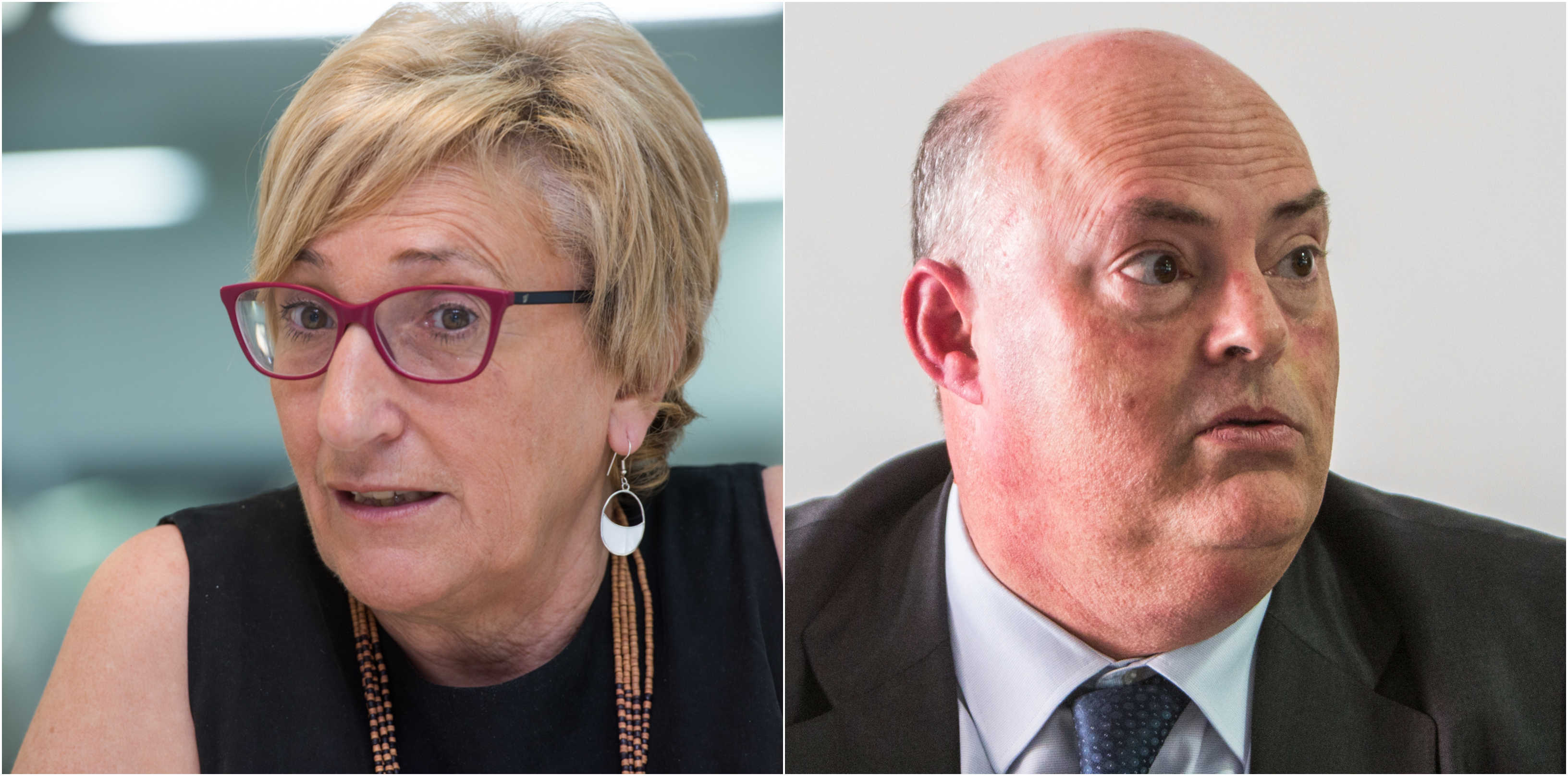 La consellera Ana Barceló y Alberto de Rosa (Ribera Salud). Fotos: RAFA MOLINA y EVA MÁÑEZ - 