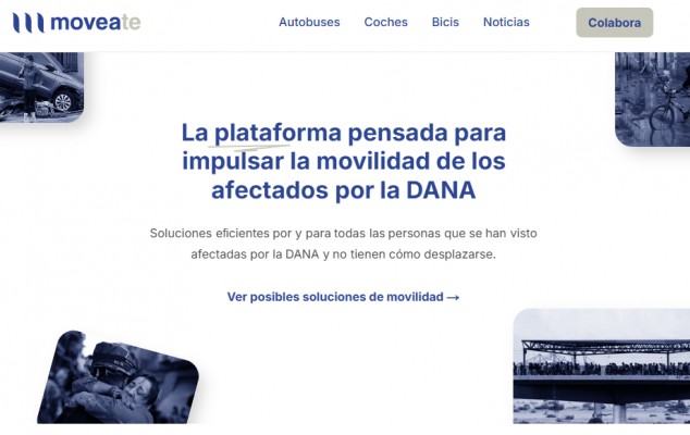 Moveate.com, la nueva plataforma de movilidad para lo afectados por la Dana