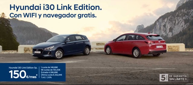 Nueva Serie Especial Hyundai i30 LINK con Navegador y WIFI gratis