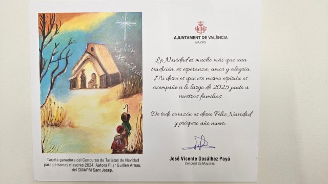 La tarjeta ganadora del concurso de mayores será la felicitación oficial de la Concejalía de Mayores