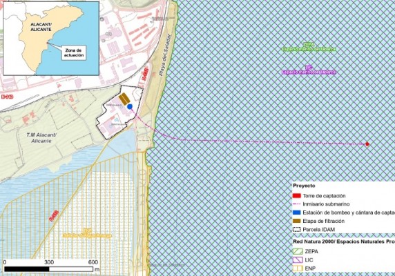 La desaladora de Alicante se ampliará con un túnel bajo el mar de 1,6 kilómetros 