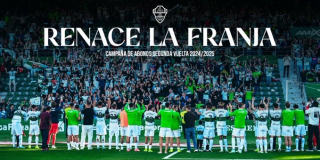 El Elche reactiva la campaña de abonos 'Renace la franja' para lo que resta de temporada