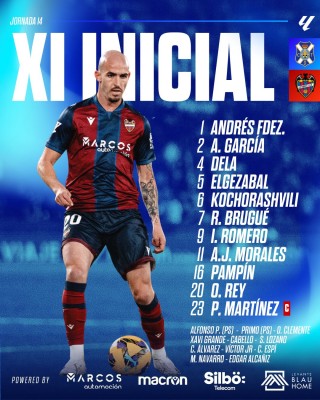 Este es el once del Levante UD contra el Tenerife