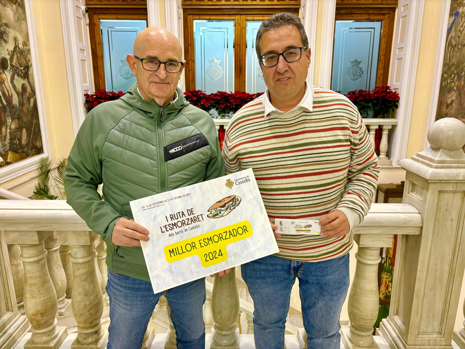 El ganador de la primera 'Ruta de l'esmorzaret' de Castelló ya disfruta de un año de almuerzos gratis