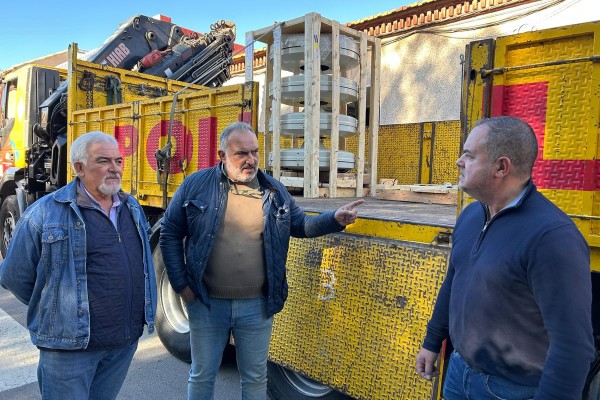 Comienza la instalación de las torres de emergencia en la diputación cartagenera de Alumbres
