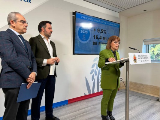 El presupuesto de Elche de 2025 contempla una inejecución del 55% de las inversiones: 24,5 millones