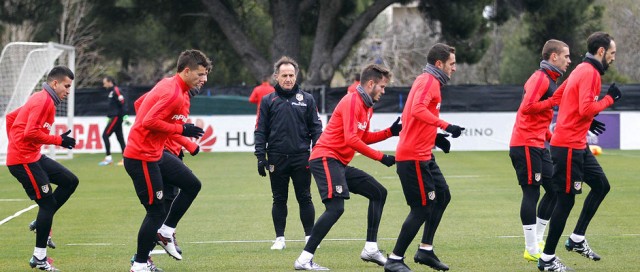 El Atlético prepara el partido del Celta sin los titulares de la Copa
