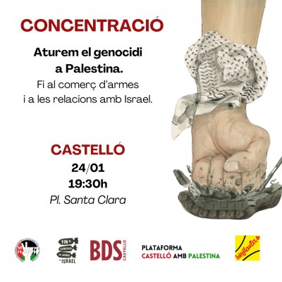 Convoquen una manifestació en Castelló en suport de Gaza i que demana trencar relacions amb Israel