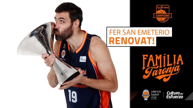 Valencia Basket renueva a San Emeterio una temporada más