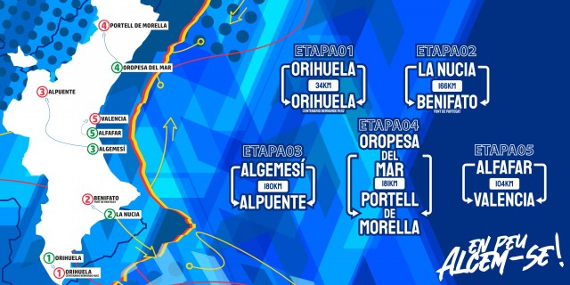 La Volta recupera la crono por equipos en una edición en la que está muy presente la dana
