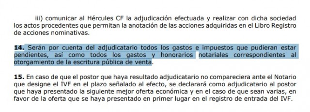 Las bases de la subasta son claras, a diferencia del futuro del Hércules que se torna más oscuro