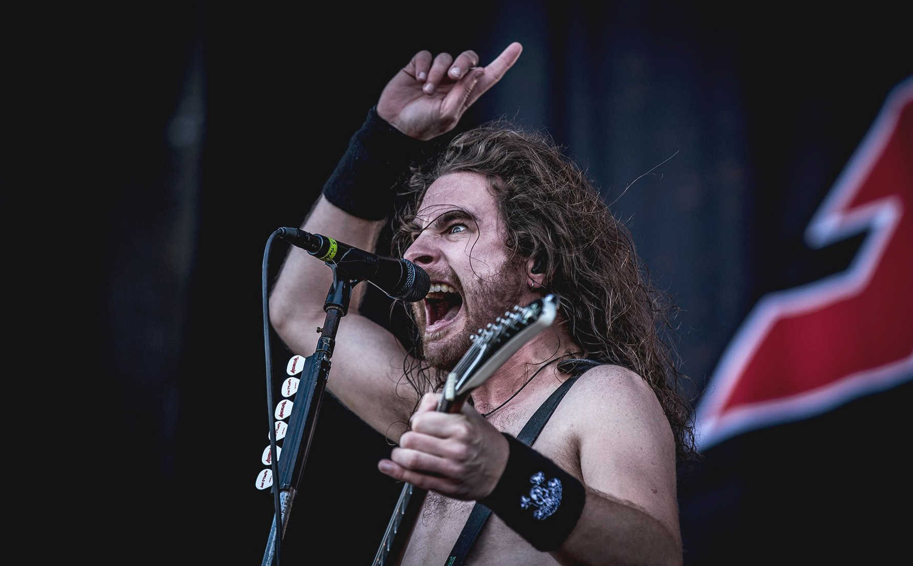  Joel O'Keeffe, líder de Airbourne, el pasado 26 de junio en Halden (Noruega) FOTO: DANIEL PEDERSENersen - 