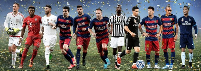 Cinco jugadores del Barcelona y tres del Madrid, en el once del año