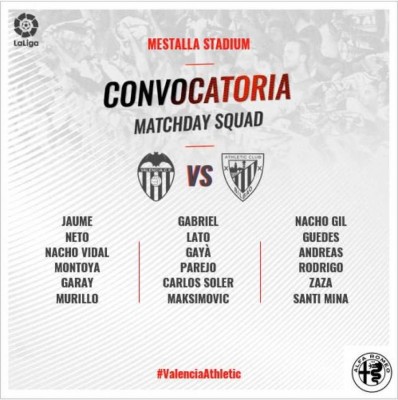 Gayà, Guedes y Rodrigo, listos para enfrentarse al Athletic