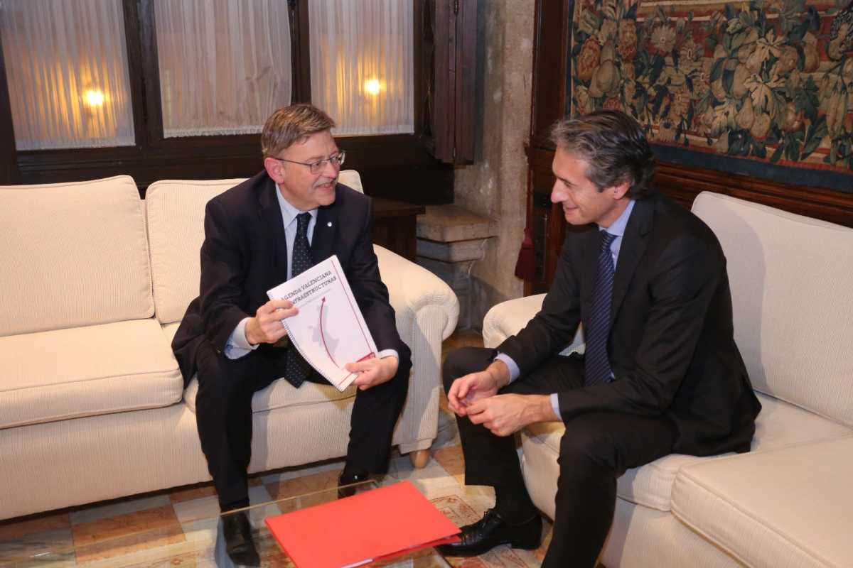 Puig recibirá el miércoles a De la Serna para abordar la agenda valenciana de infraestructuras