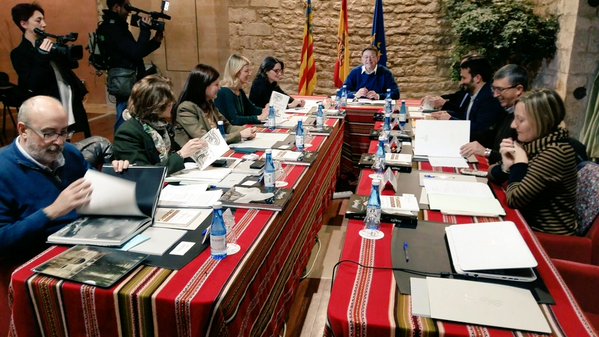Reunión de los miembros del Consell en Morella. GVA - 