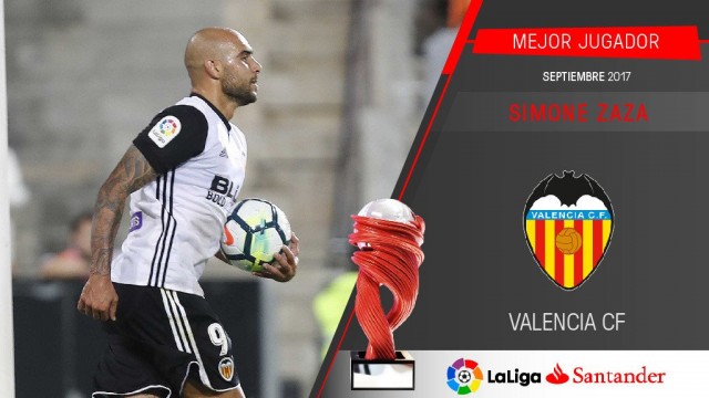 Simone Zaza es elegido el Mejor Jugador del Mes de septiembre en la Liga Santander