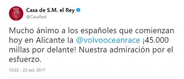 Los Reyes animan a los regatistas españoles de la vuelta al mundo a vela