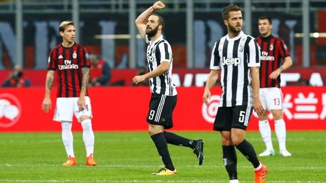 Un doblete de Higuaín le da el triunfo 2-0 al Juventus en el campo del Milan