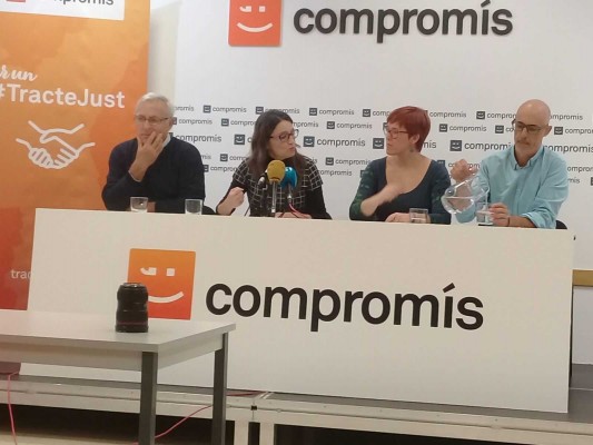 Compromís exige que la nueva financiación tenga cuenta el paro, la pobreza y la diversidad funcional