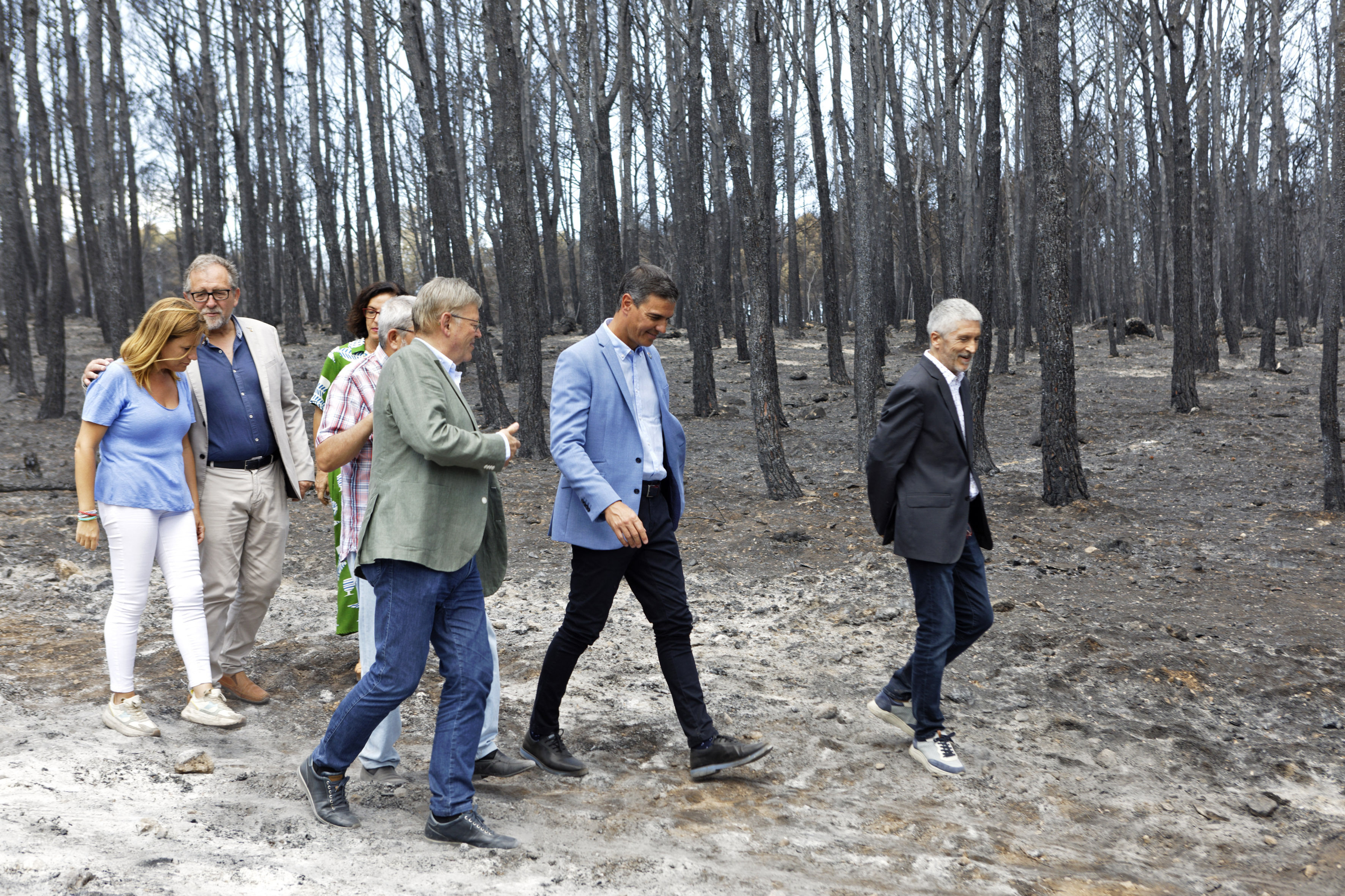 Visita de Pedro Sánchez al incendio de Bejís (Fotos: Antonio Pradas/GVA/Dipcas)