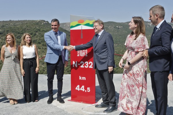 Pedro Sánchez inaugura el nuevo trazado de la N-232 a Morella (Fotos: Antonio Pradas)