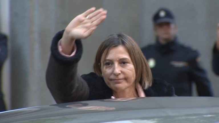 Carme Forcadell, a su llegada al Tribunal Supremo este jueves. Foto: EFE. - 