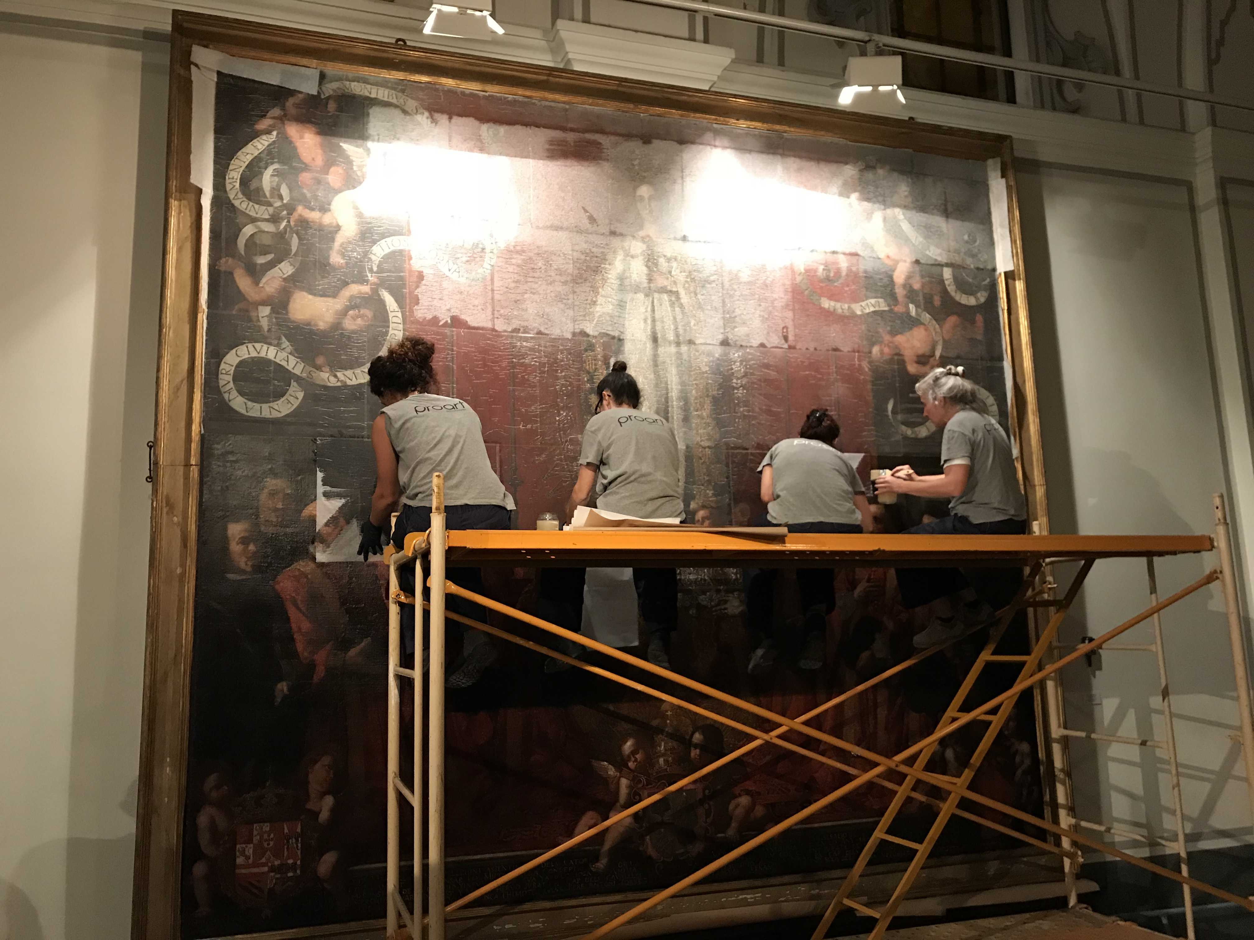 El Museu de Belles Arts avalua l’estat de conservació de la més antiga representació del Govern Municipal