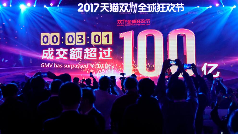 Nuevo récord de ventas en el Día del Soltero en China: 25.386 millones dólares de caja
