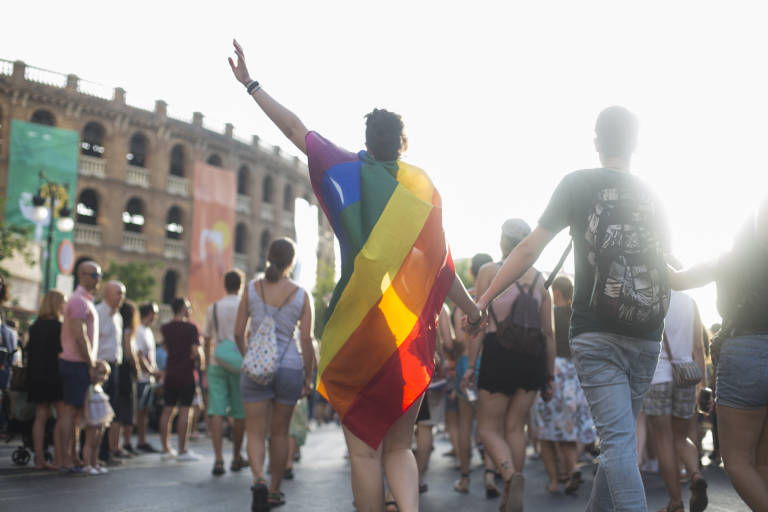 Una participante en la fiesta del Orgullo,. Foto: ESTRELLA JOVER. - 