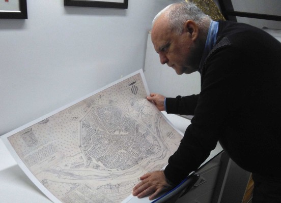 La sociedad Jerònima Galés reedita el plano más antiguo de València, fechado en 1608