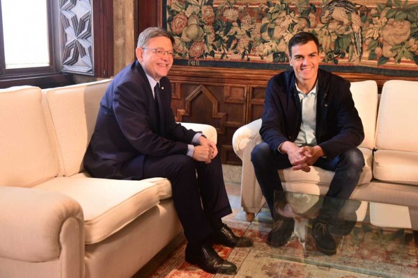 Puig trasladará a Sánchez el problema de la infrafinanciación para que el PSOE apoye a la Comunitat