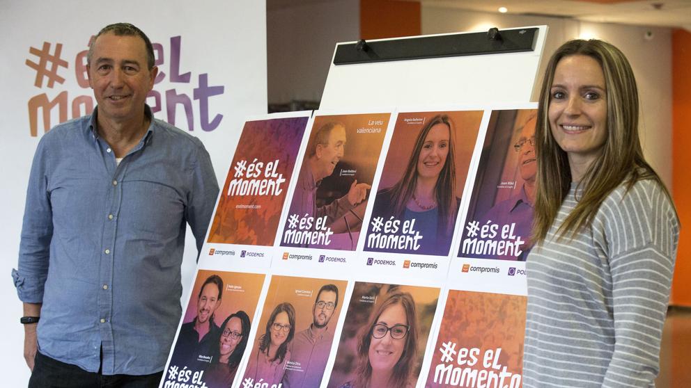 Baldoví (Compromís) y Ballester (Podemos) durante la campaña - 