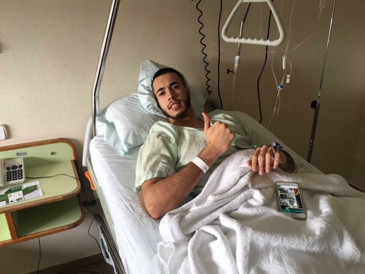 Andrés Rico, operado con éxito en la tibia derecha