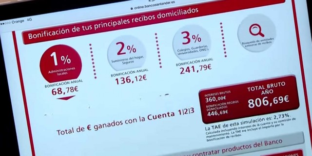 Banco Santander rebaja hasta los 10.000 euros el saldo remunerado de su cuenta 1,2,3


