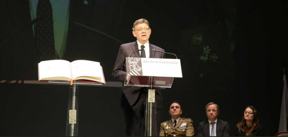 El presidente de la Generalitat, Ximo Puig, durante su intervención - 