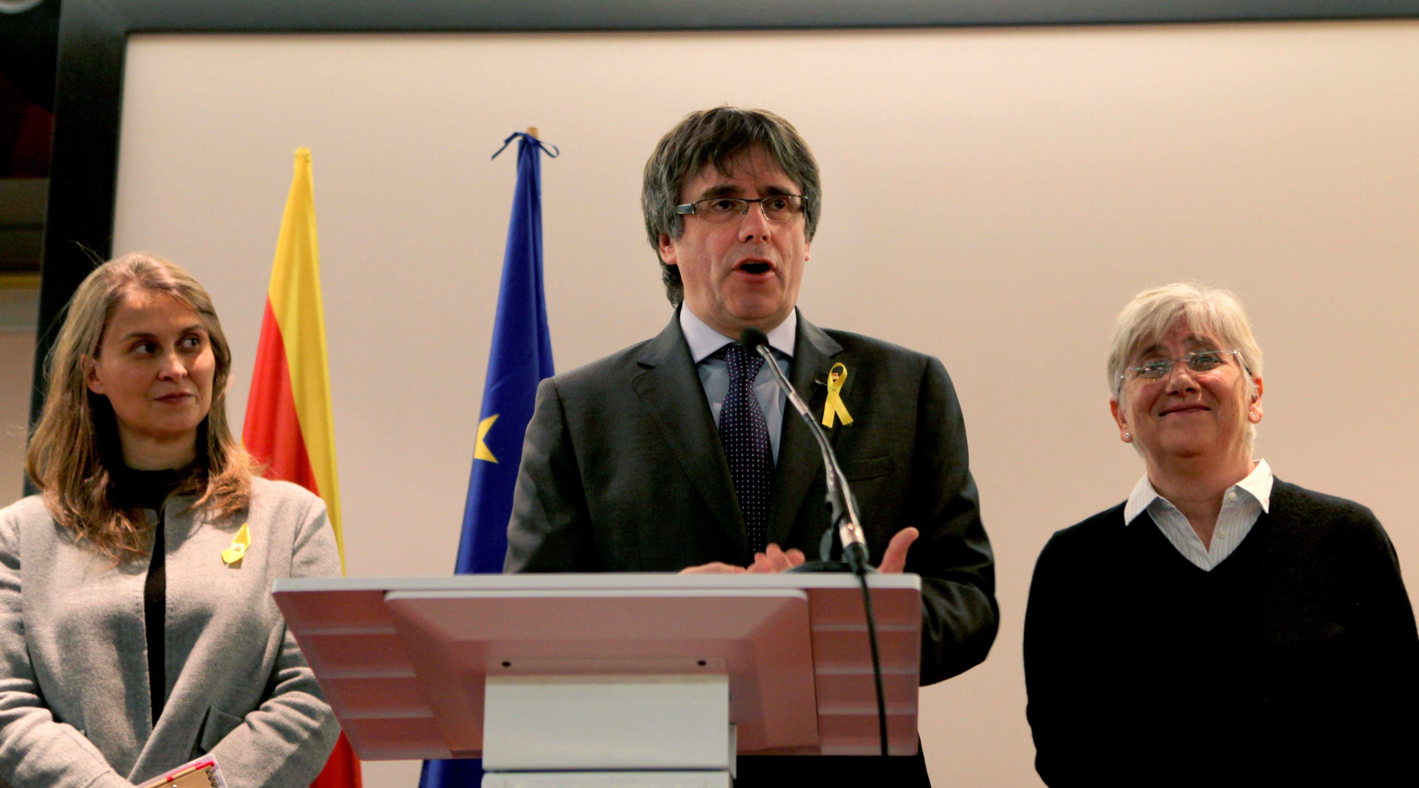 Carles Puigdemont durante su comparecencia de este miércoles. Foto: EFE - 