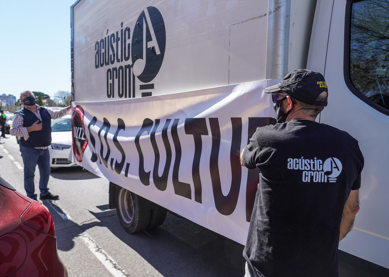 El sector de los eventos culturales protesta en València (Fotos: EDUARDO MANZANA)